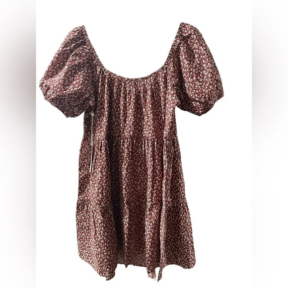 Lacausa Playa Mini Dress in Cocoa Magic Mushroom Print. NWT size small. - Picture 6 of 7